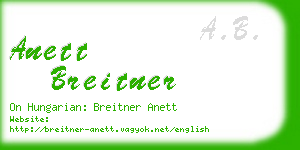 anett breitner business card